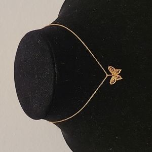 MSCO 14k Gold Plated Chain with Butterfly pendent New